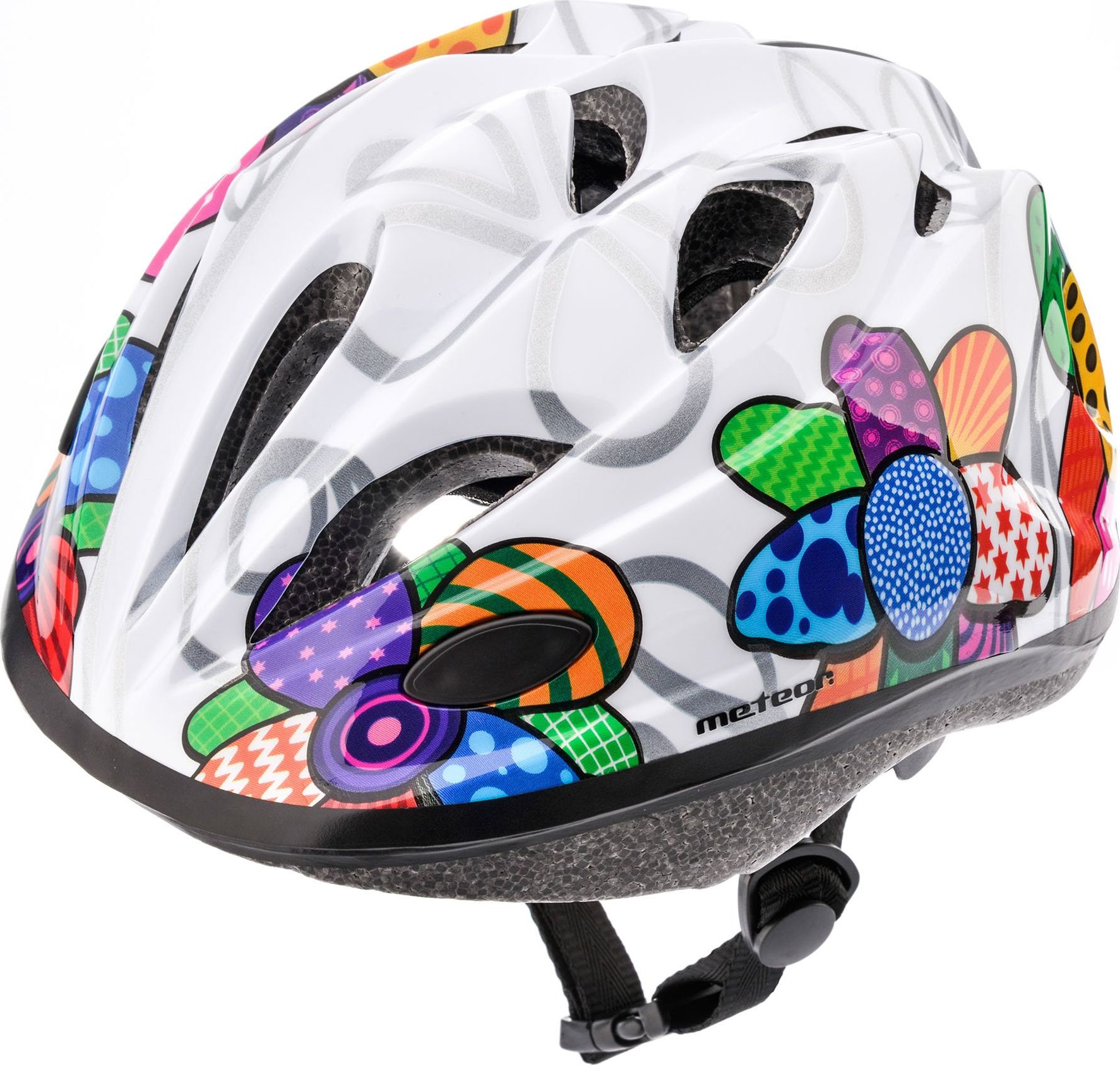 Meteor KASK ROWEROWY METEOR KS07 colourful flowers S# (48-52)