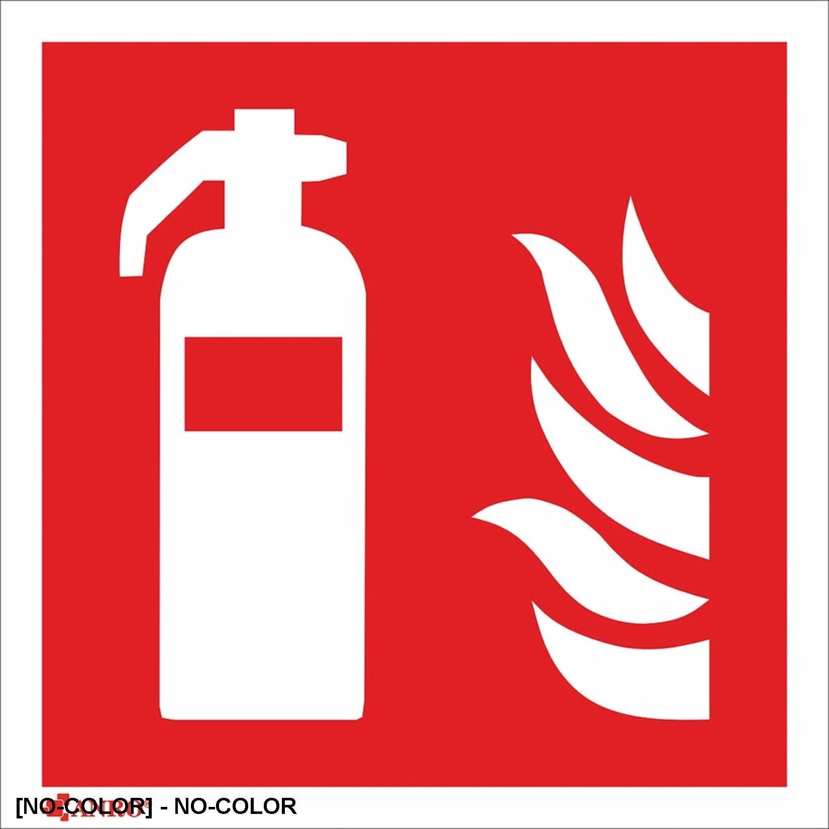 R.E.I.S. Z-F001 - Znak ochrony PPOŻ. Gaśnica, 5 rodzajów podłoża w formacie