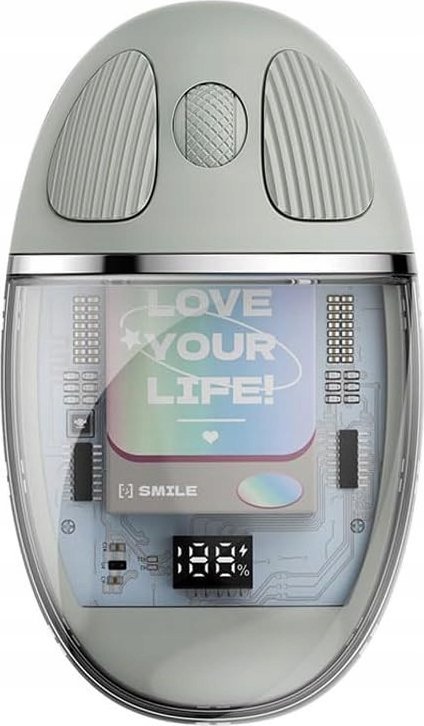 Mysz Pan i Pani Gadżet Mysz Myszka Bezprzewodowa Cicha Ergonomiczna Typ C Uniwersalna Szara