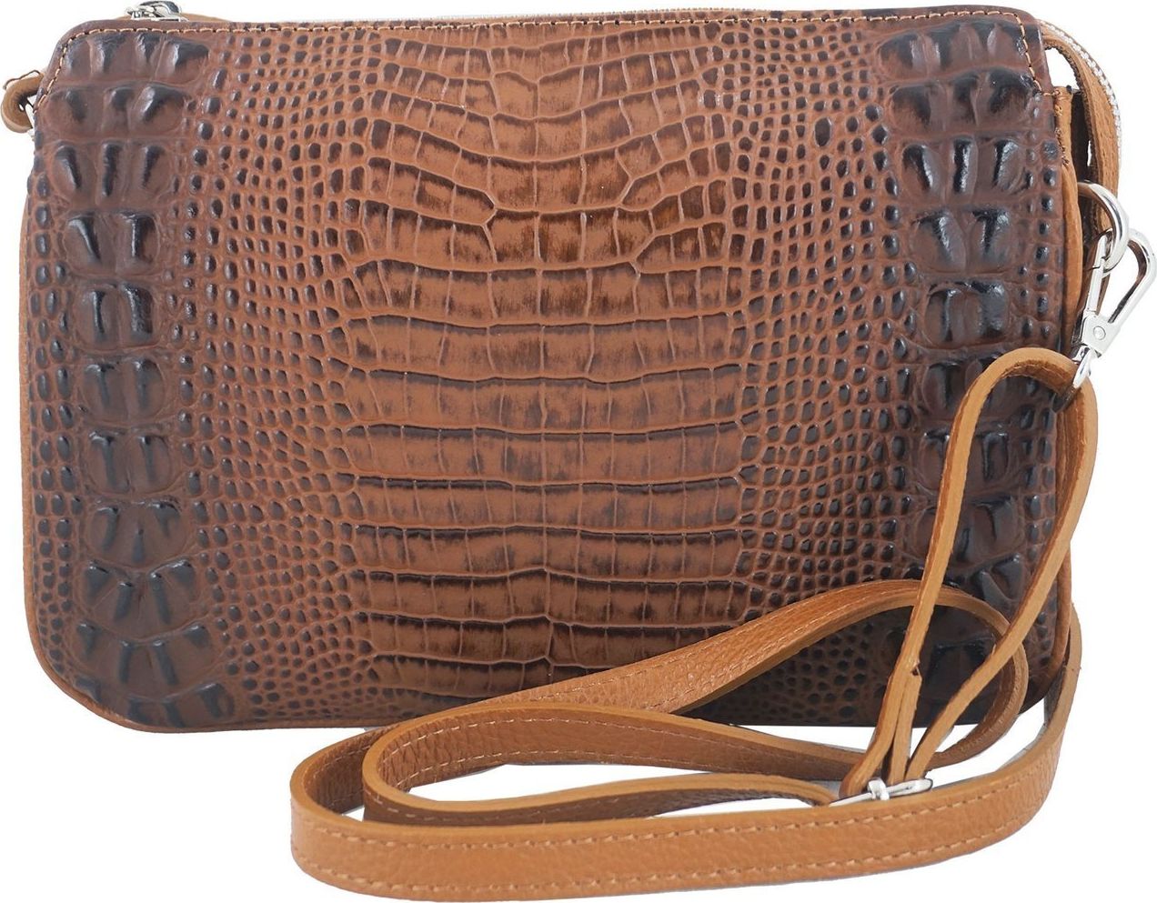 Barberinis Torebka damska z motywem CROCO - Brązowa jasna uniwersalny