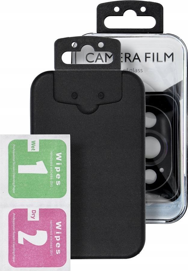 OEM Osłona aparatu PROTECTOR 9H + aplikator do SAMSUNG A55 czarna