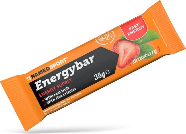 NamedSport Energy Bar Baton o wysokiej zawartości węglowodanów o smaku truskawkowym 35g