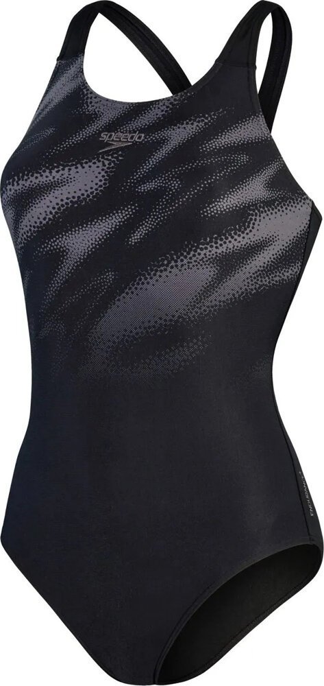 Speedo Damski strój kąpielowy Speedo Hyperboom Plmt Msbk Af black / dove grey rozmiar 28