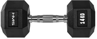 HMS ‎‎Hantel Hex Pro gumowany 1 x 14 kg