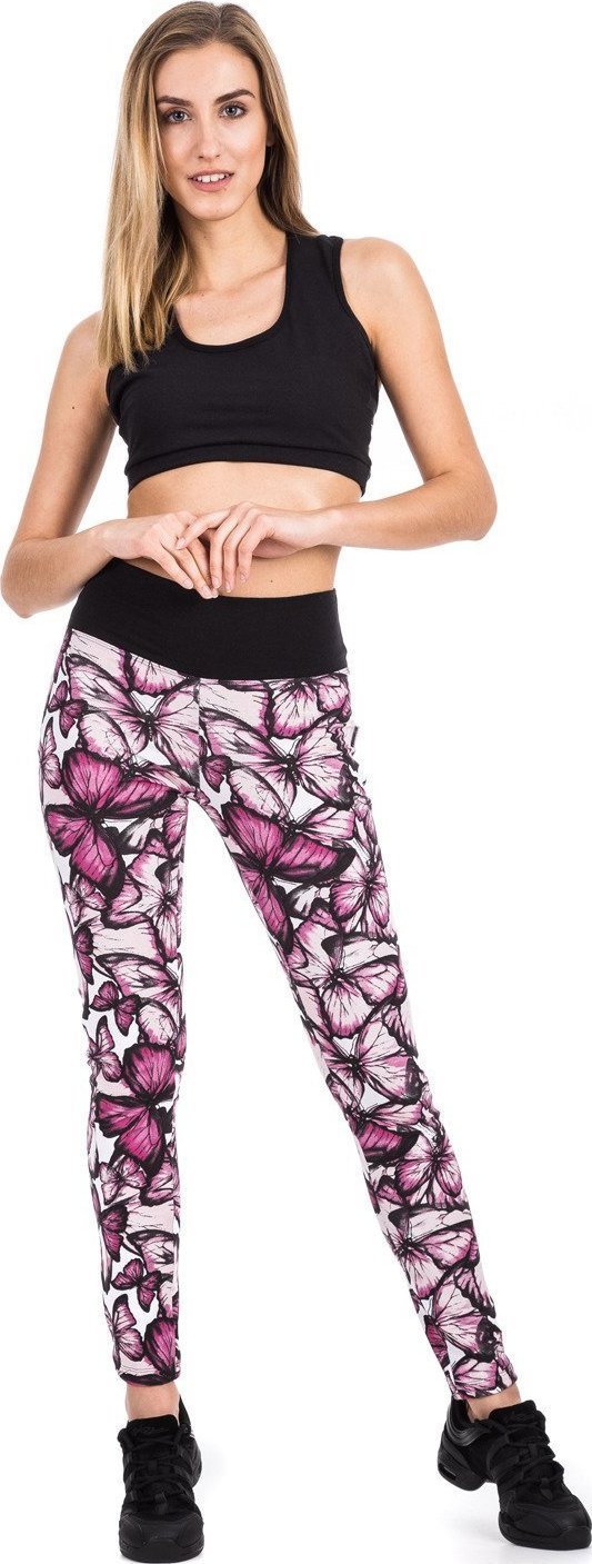 RENNWEAR Legginsy damskie z wysokim stanem MOTYLE 164 cm / S