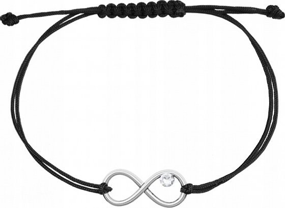 Radziszewska Jewellery Bransoletka Nieskończoność Srebro 925 Sznurek Prezent DEDYKACJA GRATIS