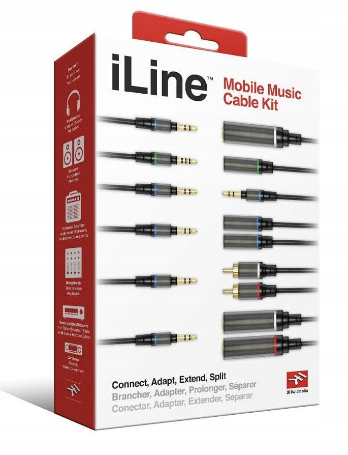 IK iLine Mobile Music Cable KIT - Zestaw 6 kabli