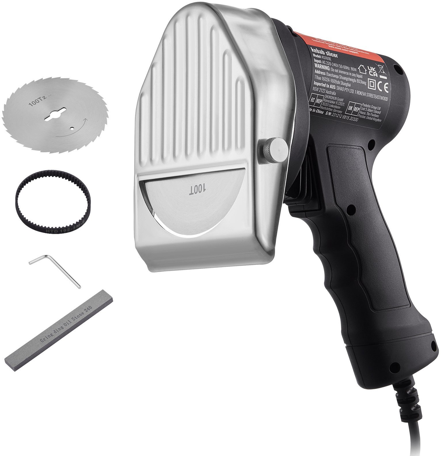 OSTRZE NÓŻ DO KEBABA GYROSA KABEL ELEKTRYCZNY 80 W