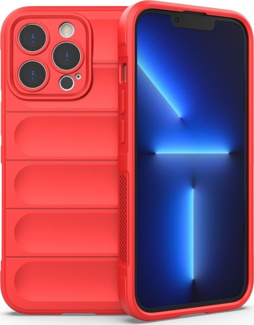 Hurtel Magic Shield Case etui do iPhone 13 Pro Max elastyczny pancerny pokrowiec czerwony