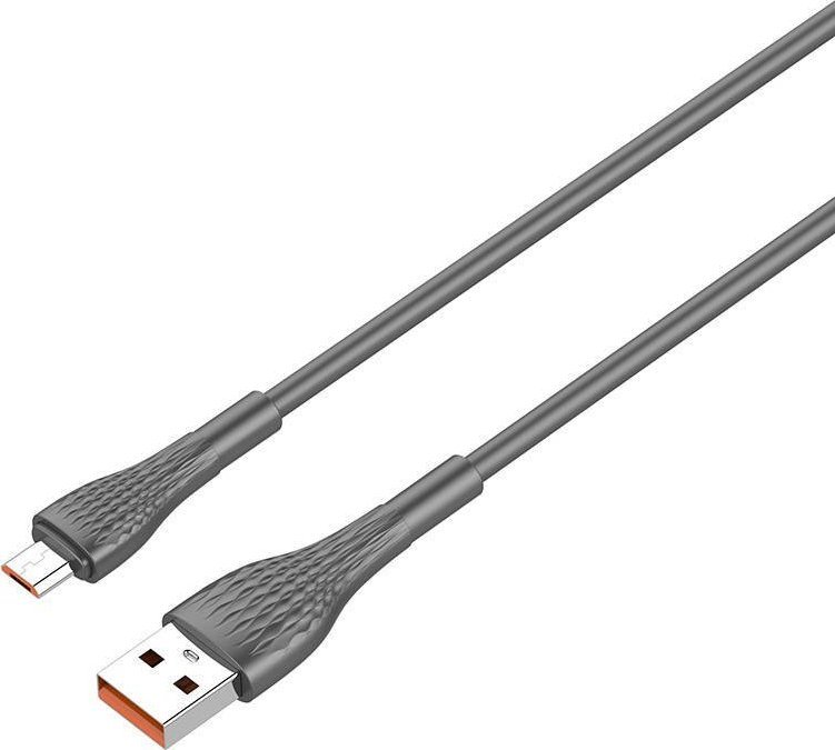 Kabel USB LDNIO USB-A - microUSB 1 m Szary (LS671 micro)