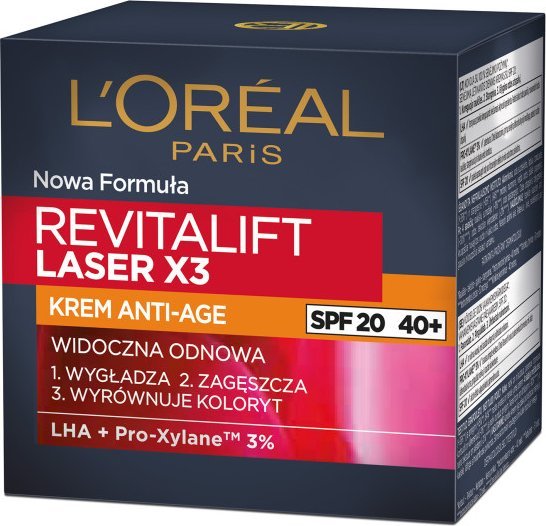L’Oreal Paris Krem przeciwzmarszczkowy Revitalift Laser X3 SPF20 na dzień 50ml
