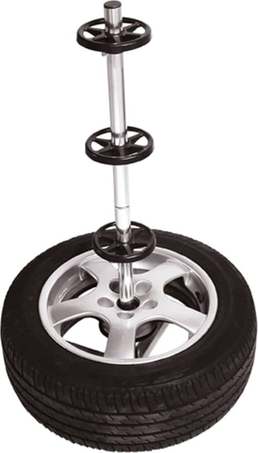 Carpoint Stojak na opony z pokrywą, aluminiowy, czarny