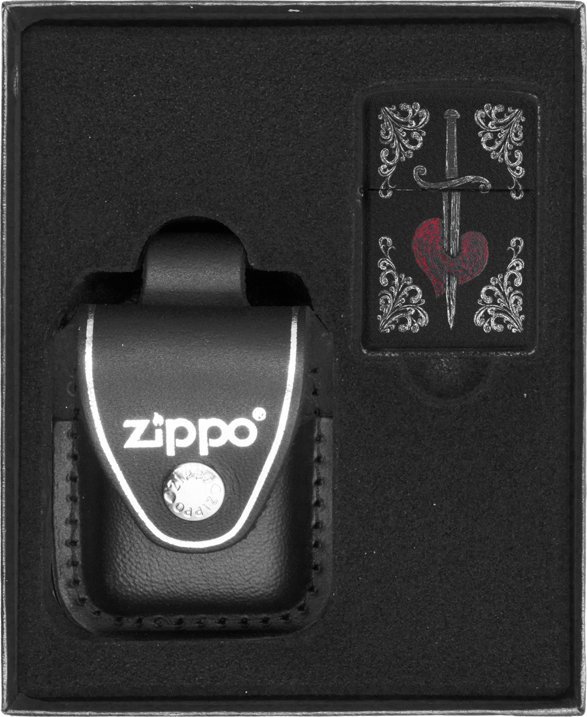 Zestaw ZIPPO Zapalniczka HEART DAGGER TATTO Prezentowy No3
