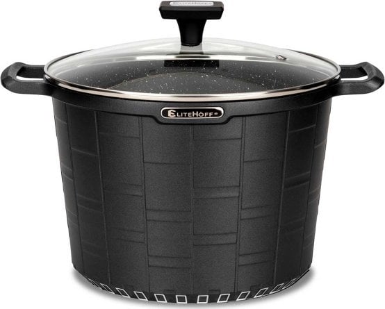 Elitehoff GARNEK GRANITOWY Z POKRYWĄ 24cm 6,5L E-7032