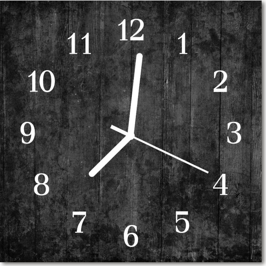 Tulup Zegar szklany ścienny Cichy Drewno Kuchnia 30x30 115212289