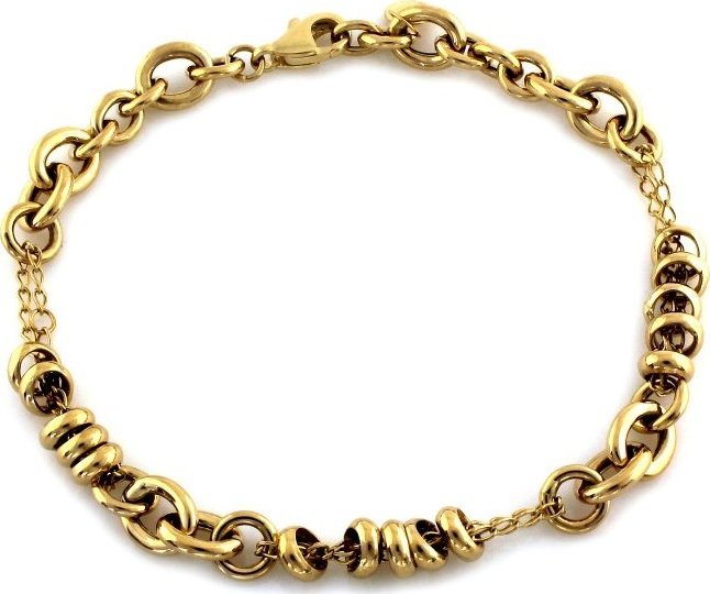 Lovrin Złota elegancka bransoletka 585 z kółeczkami 14kt