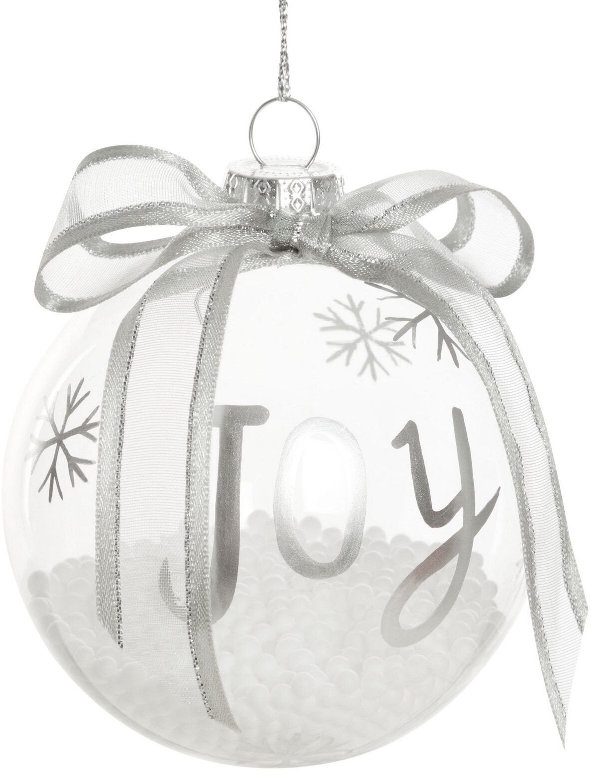 Bombki szklane 8 cm srebrny zestaw 4 szt. świąteczny blask