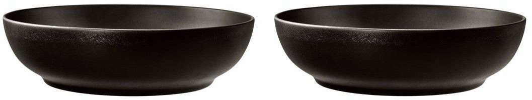 Zestaw 2 okrągłych misek 25cm porcelana czarna Liberty Seltmann