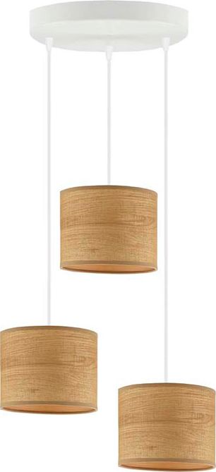 Lampa wisząca Lumes Potrójny żyrandol na białym stelażu - EX886-Pueblox - 4 kolory Kasztan
