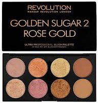 Makeup Revolution Ultra Blush Palette 8 Zestaw do konturowania twarzy Golden Sugar 2 Rose Gold 13g