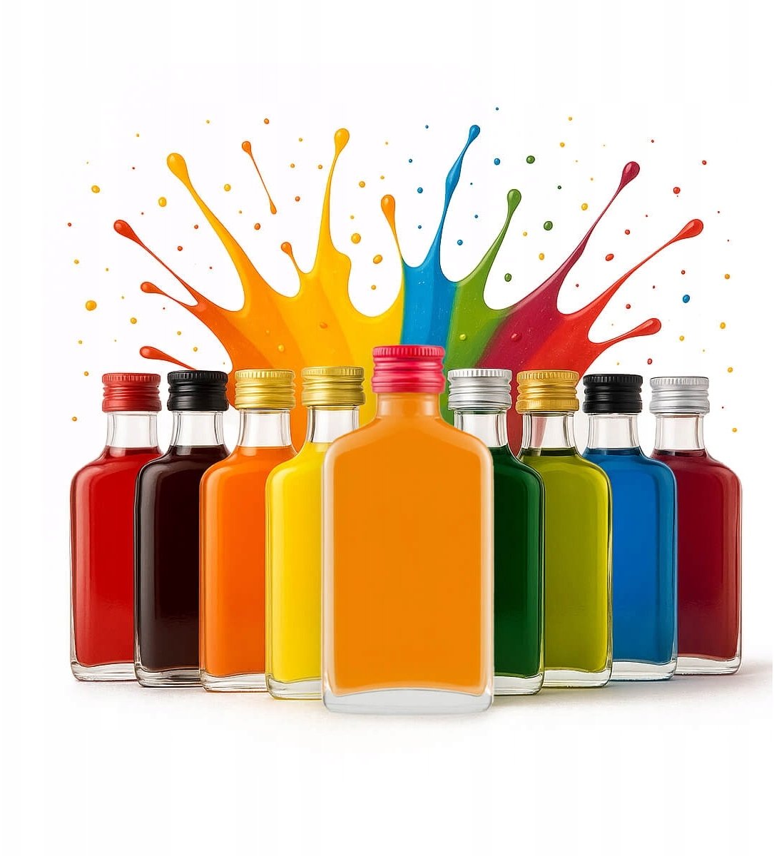 50x BUTELKA PIERSIÓWKA LAURA 50ML+ ZAKRĘTKA na LIKIER SYROP PREZENT