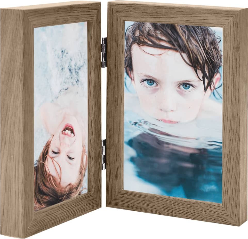 Ramka vidaXL Dwudzielna ramka na zdjęcia, jasny brąz, 2x(21x29,7 cm)