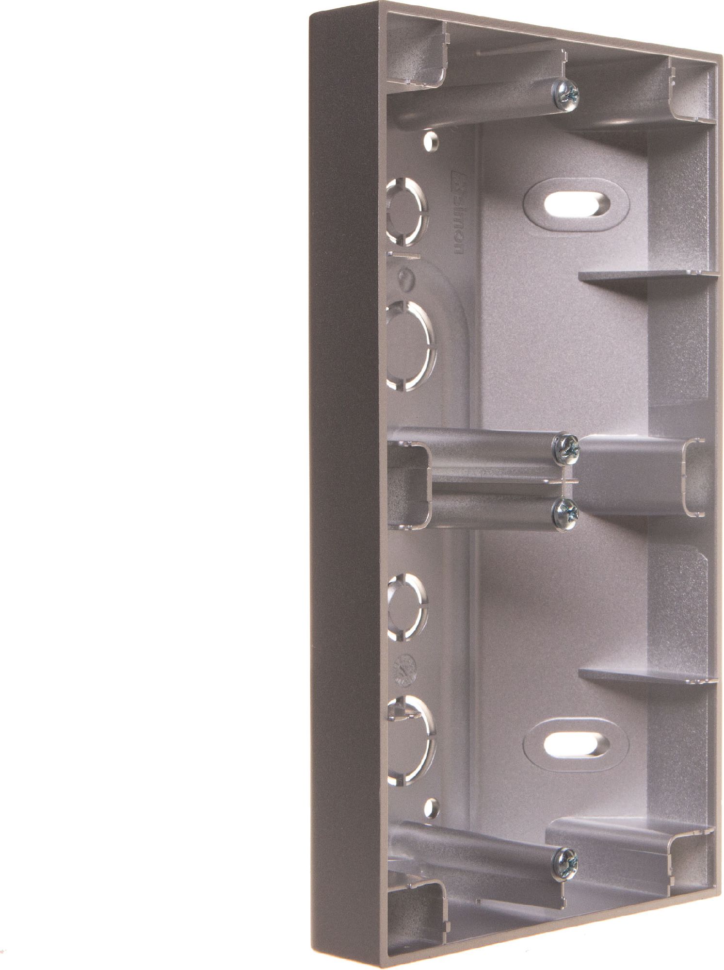 Kontakt-Simon Puszka natynkowa podwójna narożna srebrny matowy (WMDZ-302xxR-043)