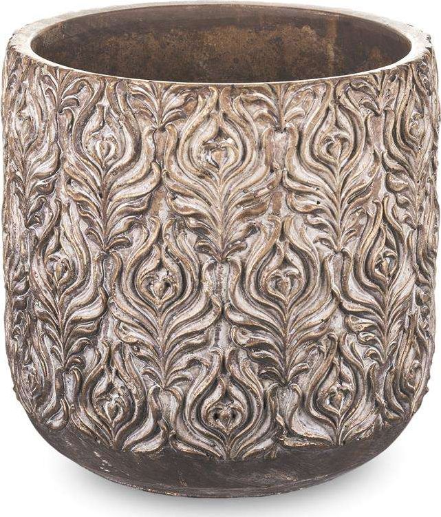 Pigmejka Osłonka doniczka złota ceramika 21x21x21 cm uniwersalny