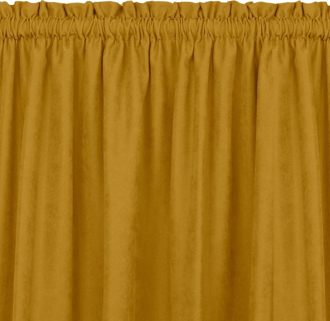 Homede Homede Zasłona MILANA szenilowa z tunelem 420x245 musztardowa wzór 2