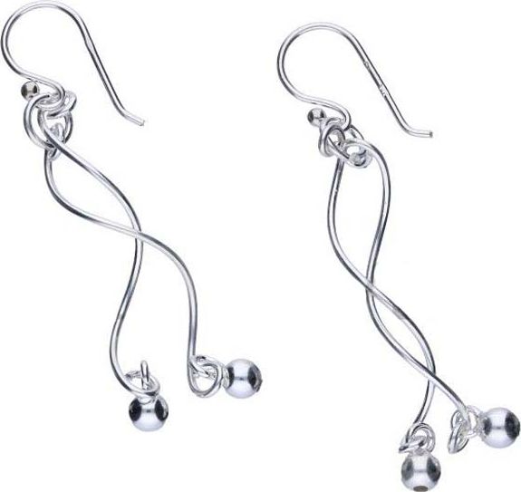 Lovrin Srebrne kolczyki 925 długie z kuleczkami 2,40g