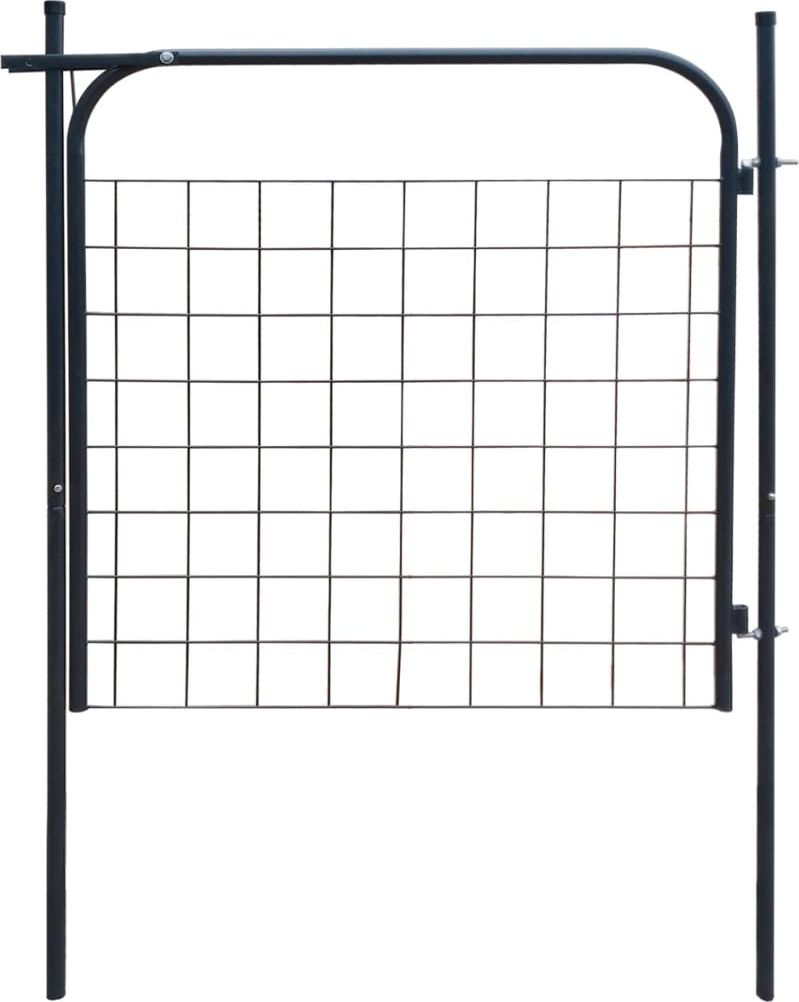 vidaXL Bramka ogrodzeniowa 100x100 cm, antracyt