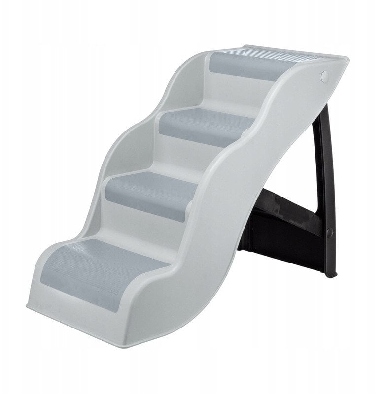 Schody, dla psa/kota, jasnoszare, 38,5 x 60 x 79 cm, do 90 kg