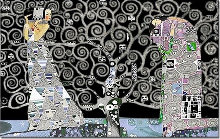 GO-BI Obraz "Gustaw Klimt" ręcznie malowany 73x116cm