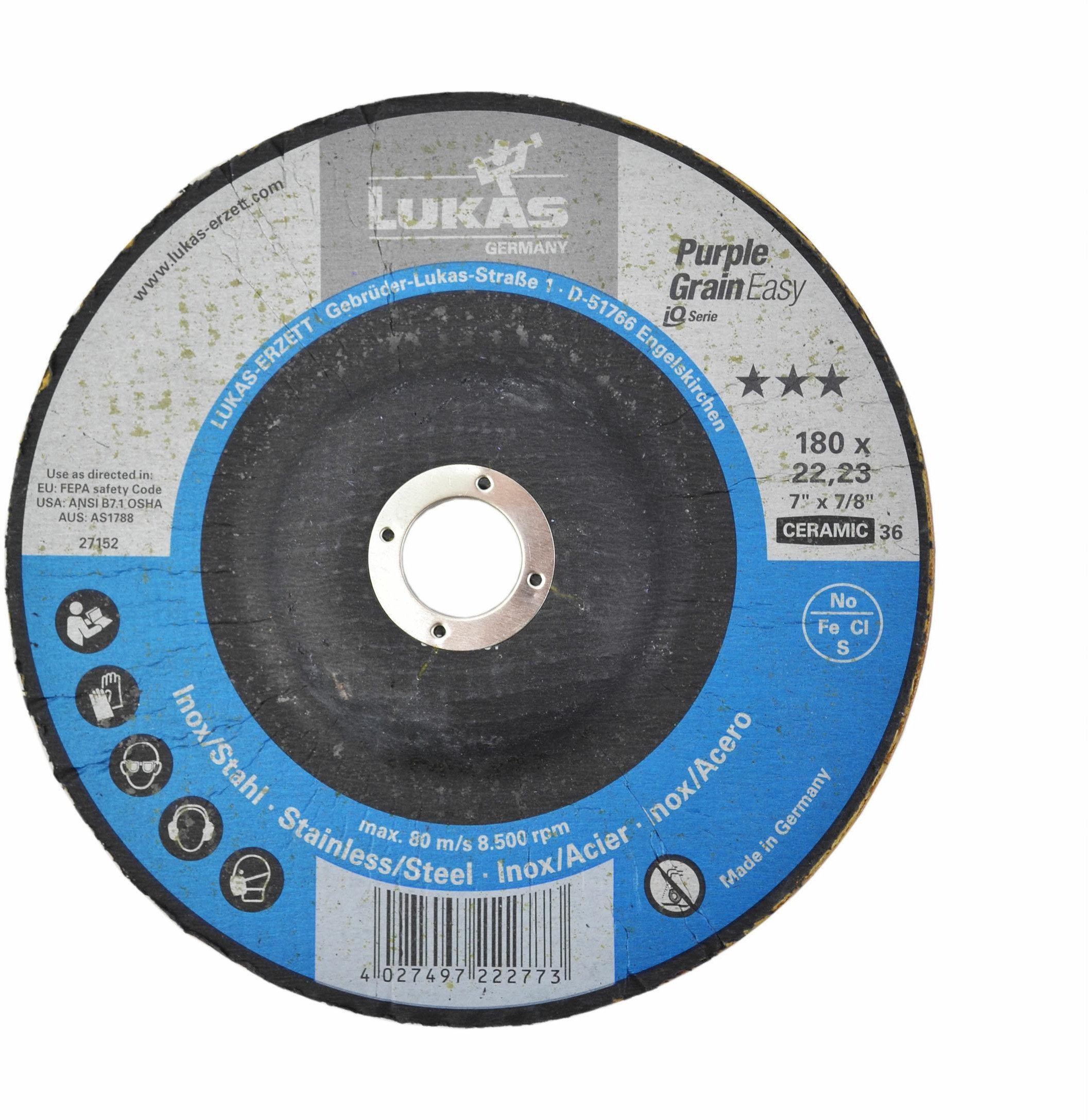 LUKAS ŚCIERNICA TALERZOWA 180mm P36 PURPLE GRAIN