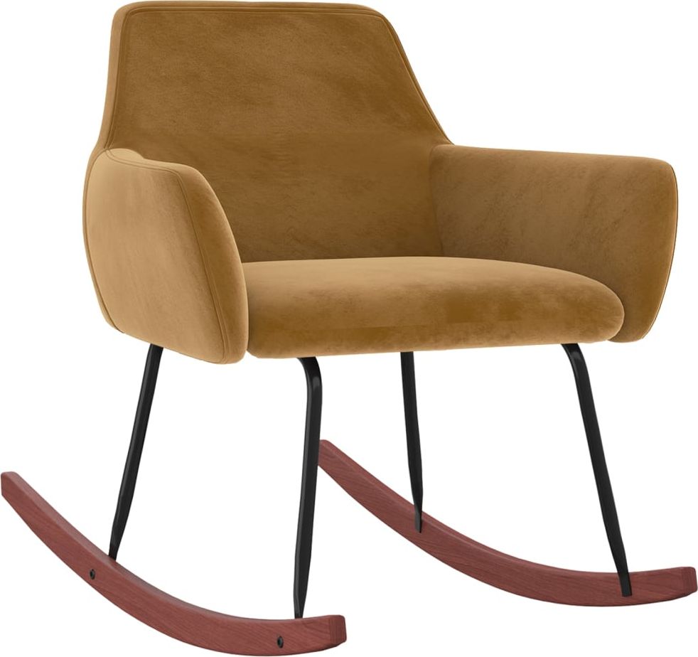 vidaXL Fotel bujany, brązowy, tapicerowany aksamitem