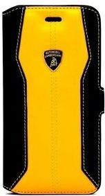 GSM City LAMBORGHINI LEATHER FLIP CASE IPHONE 7 8 PLUS ŻÓŁTY LB-SSHFCIP7P-HU/D1-YW