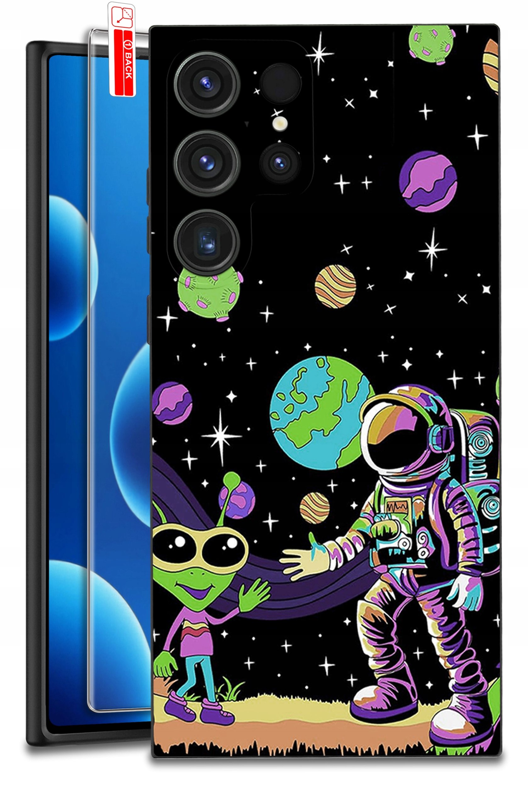 ETUI do Samsung Galaxy S24 Ultra | WZORY | SILIKONOWE MATT CASE + SZKŁO 9H