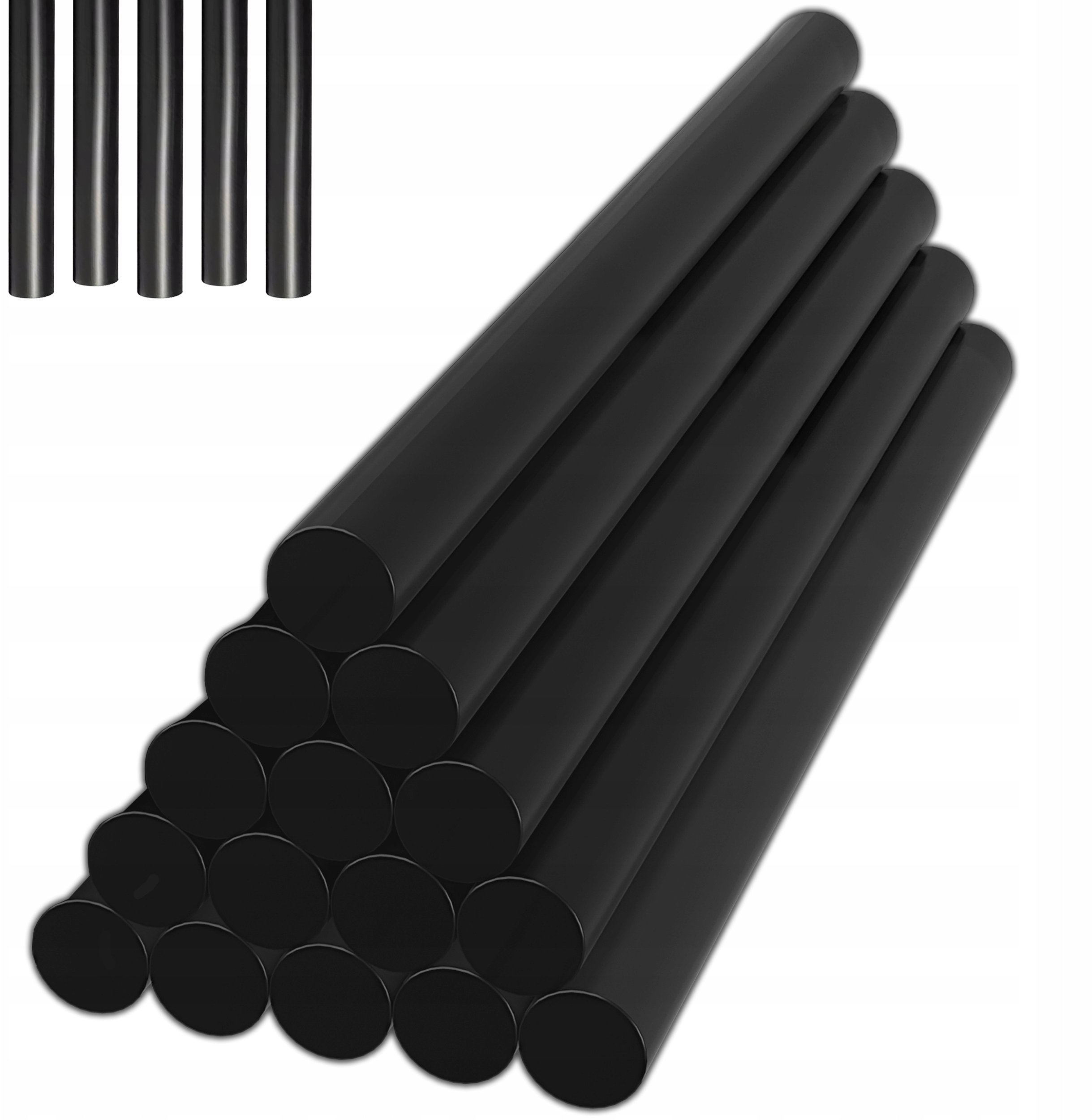 14-268# Klej do pistoletu gruby 11/200mm czarny 10szt