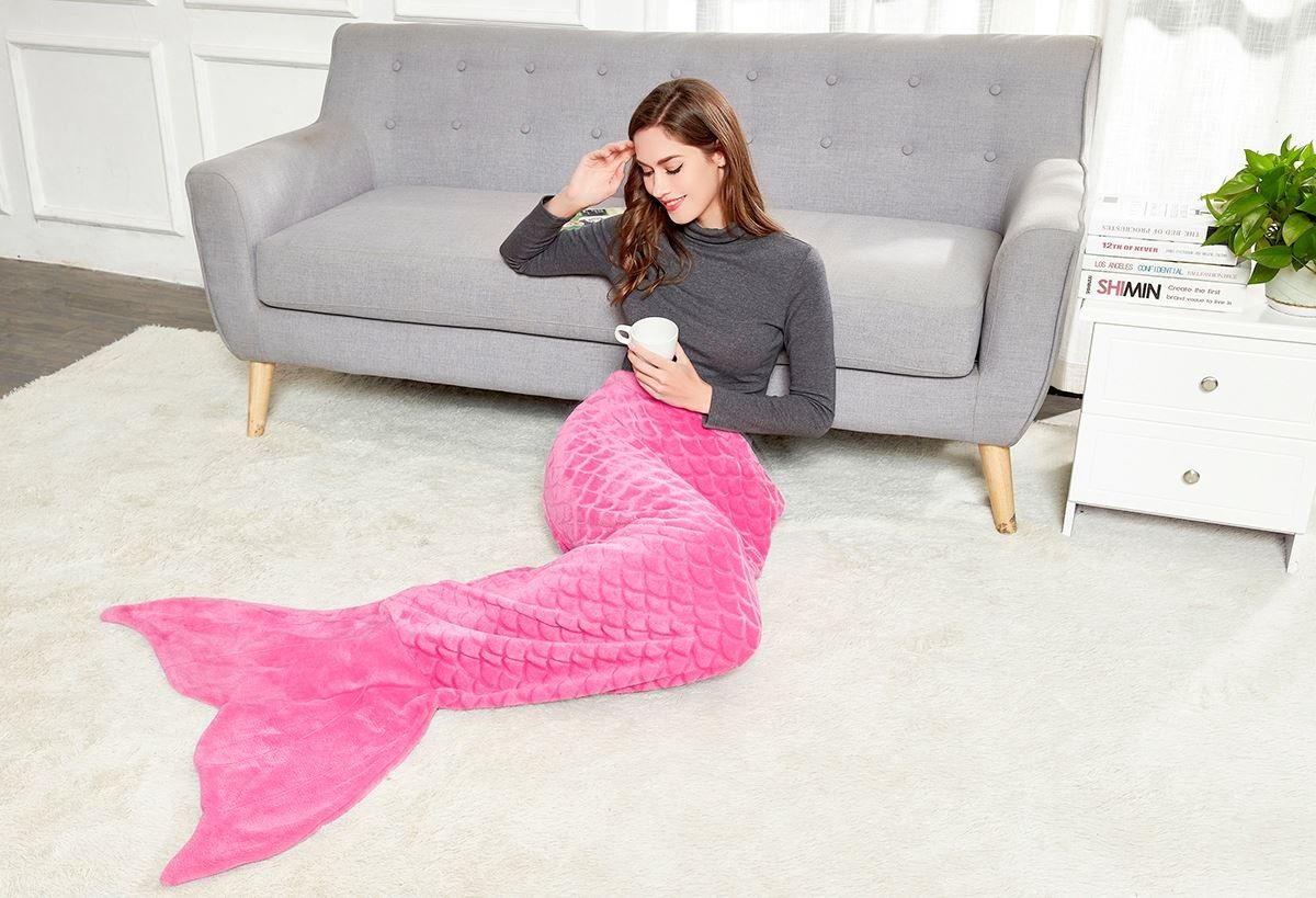 Decoking Syreni ogon, amarantowy, 70x140 cm