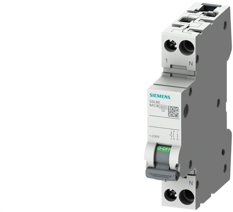 Wyłącznik nadprądowy 1P+N C 40A 6kA AC 1 moduł SENTRON 5SL6040-7