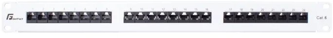 Patch Panel Utp Cat.6 24 Porty Szary Pgf-6Utp24-B5-G Getfort
