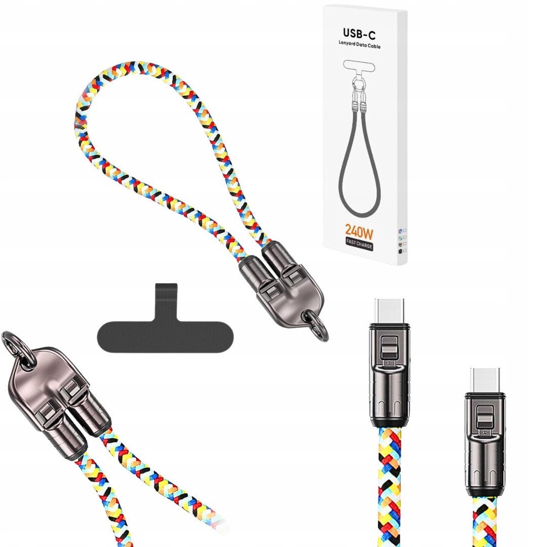 Kabel USB Vega USB-C - USB-C Wielokolorowy (36076)