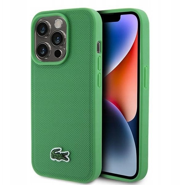 Lacoste LCHMP15LPVCN iPhone 15 Pro 6.1" zielony/green hardcase Iconic Petit Pique MagSafe