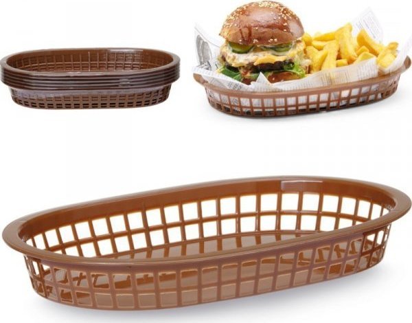 Hendi Koszyk do pieczywa owalny brązowy 6 szt. - Hendi 426296