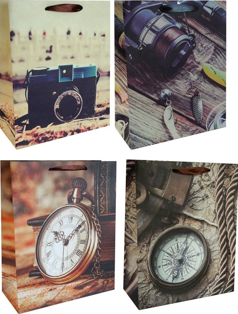 Incood Torebki Prezentowe 26 x 32 Męskie