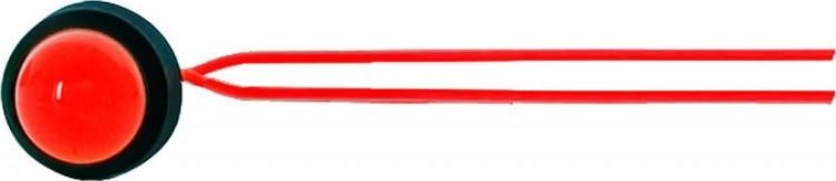 F-Elektro Lampka kontrolna z przewodem fi 20mm 230V czerwony
