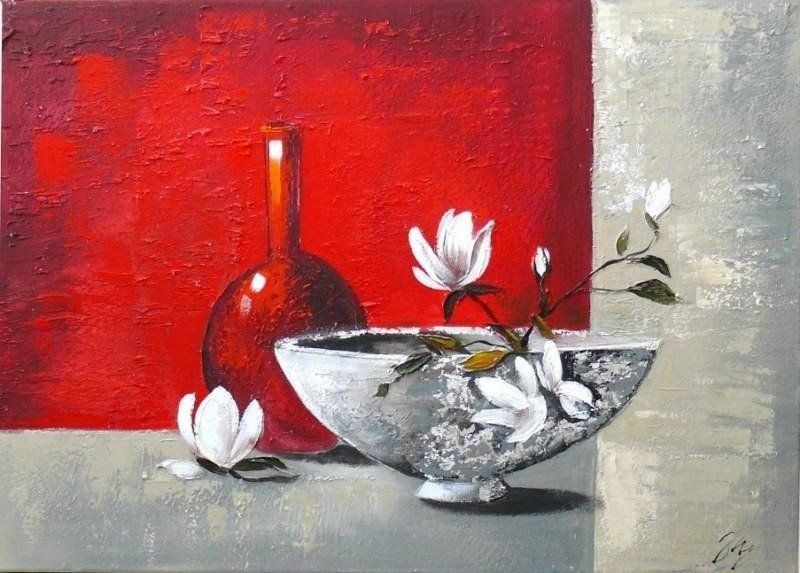 GO-BI Obraz - Martwa natura nowoczesna - olejny, ręcznie malowany 60x90cm uniwersalny