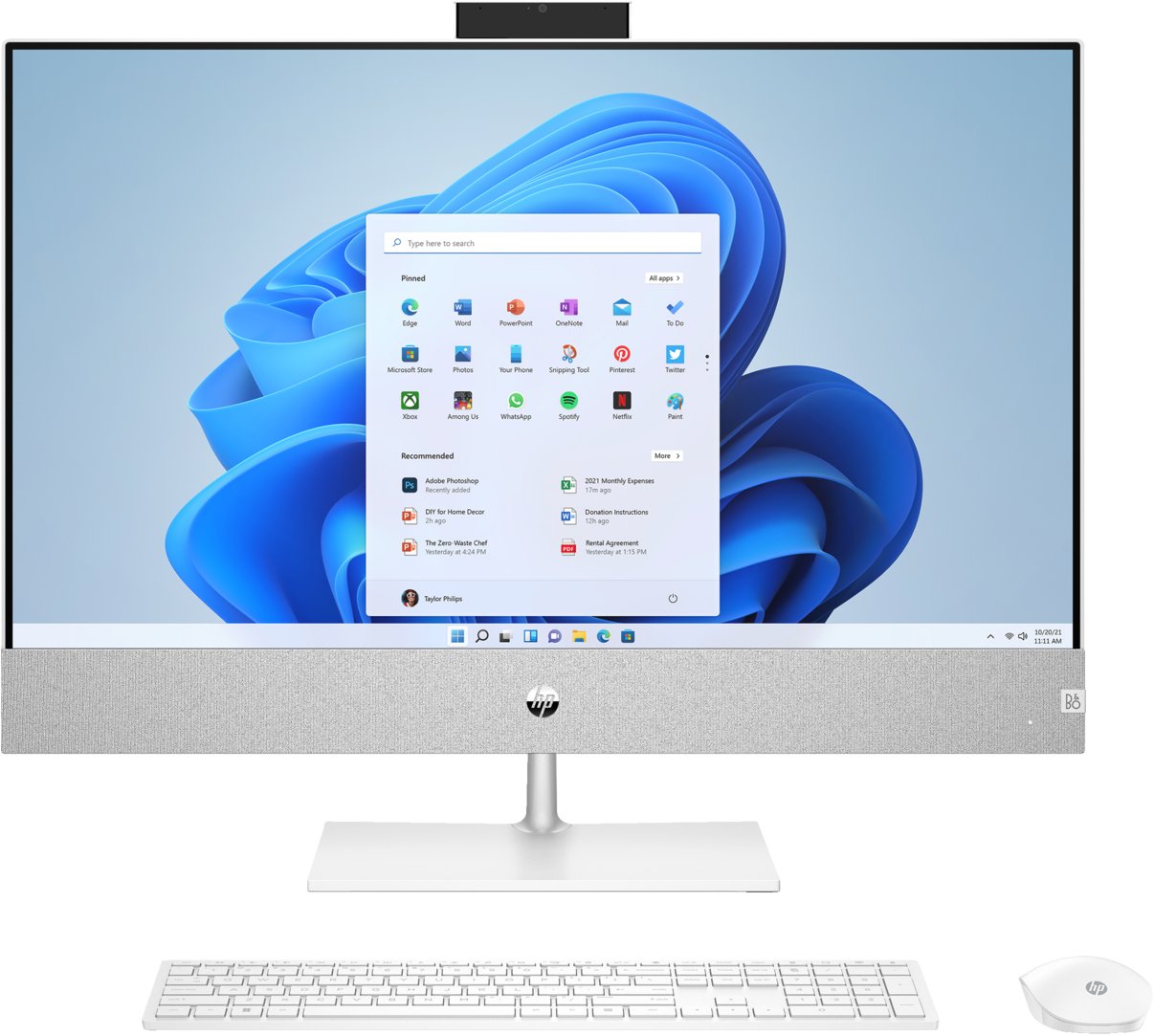 Komputer All in One 27-ca0039nf / 6K9Q1EA / AMD Ryzen 5 / 32GB / SSD 2TB / AMD Radeon / FullHD / Win 11 Pro / Biały