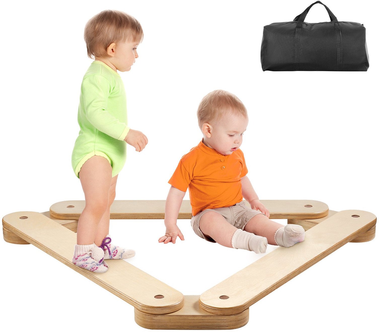 Zestaw równoważni i kamieni balansujących dla dzieci 3 szt.