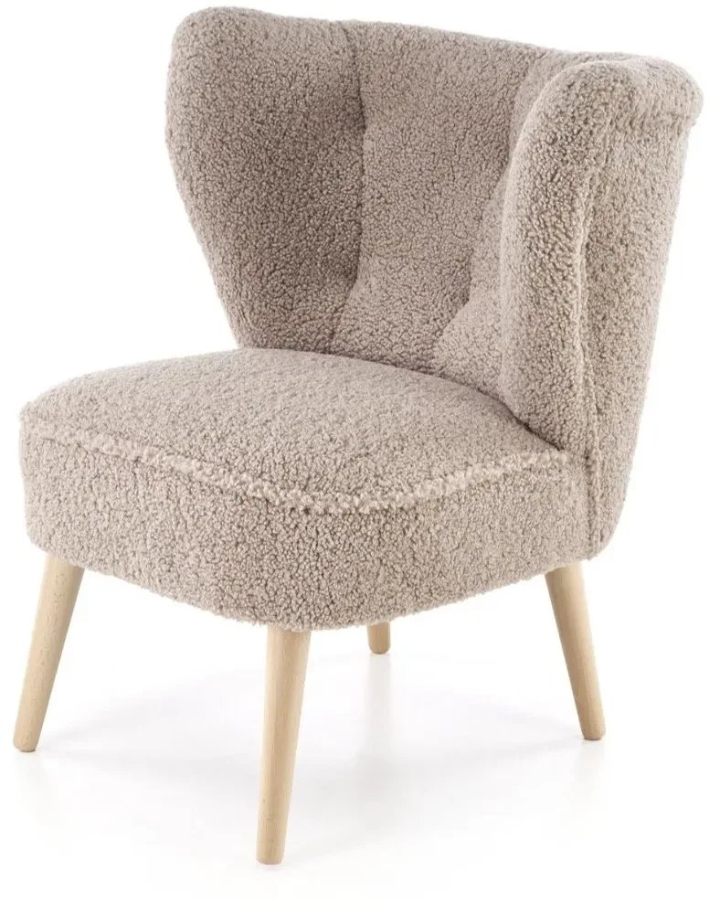 Fotel tapicerowany MOCCA cappuccino HALMAR